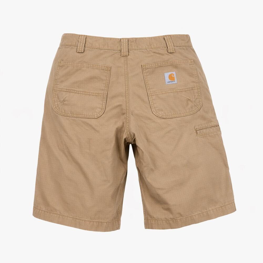 Carhartt Force Relaxed Fit Shorts Mens 34 Khaki Ripstop Work Cargo Casual Cotton